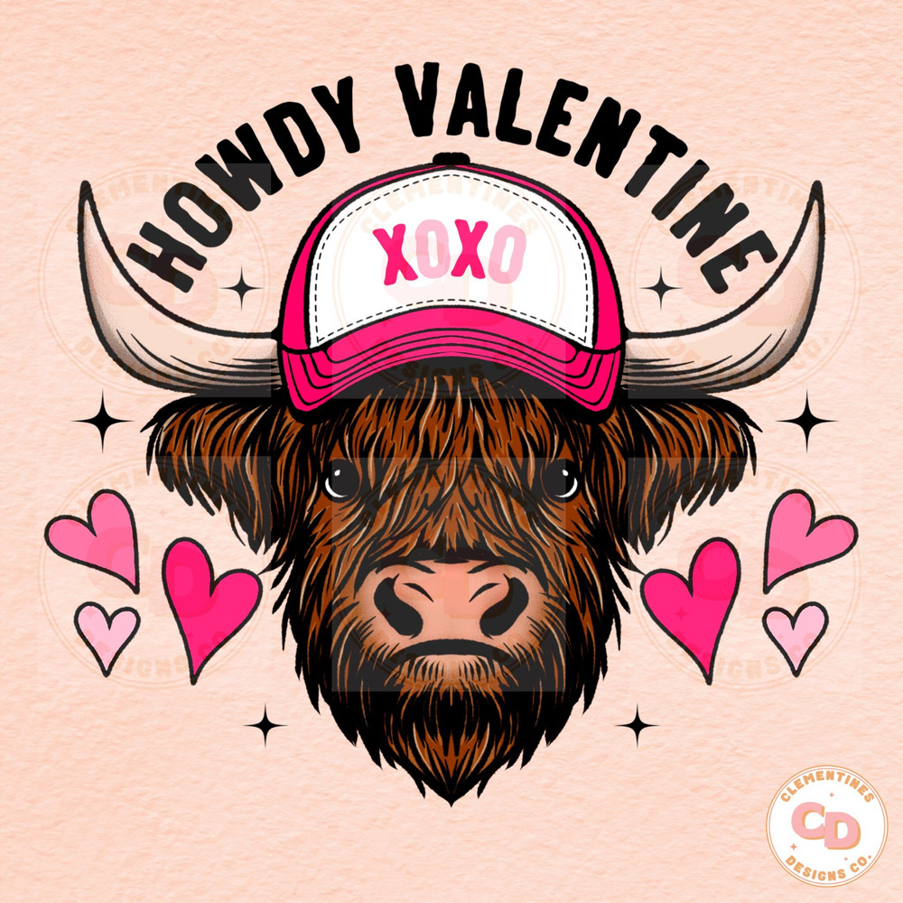 Howdy Valentine PNG, Digital Download-Happy Valentines Day png,Valentine sublimation,Valentine png,Western Valentine png,Valentine Cow png 1.jpg
