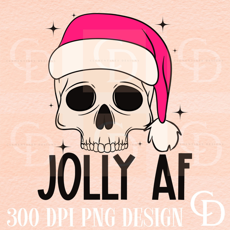 Jolly AF png-Gothic Christmas png,Happy Holidays png,Christmas sublimations,Retro Christmas png,Punk Christmas png,Christmas skull png.jpg