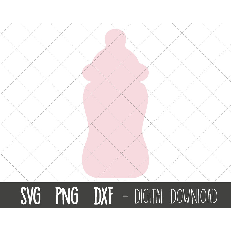 Baby bottle svg, baby svg, pink baby bottle clipart, baby shower svg, baby bottle svg png, dxf, baby cricut silhouette svg cutting file.jpg