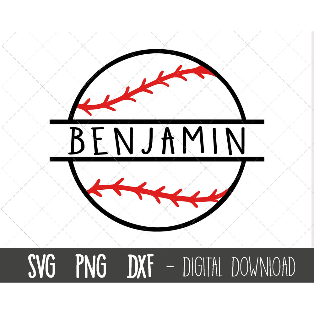 Baseball svg, Baseball split name frame svg, name frame svg, ball svg, baseball clipart, baseball png, cricut silhouette svg cutting file.jpg