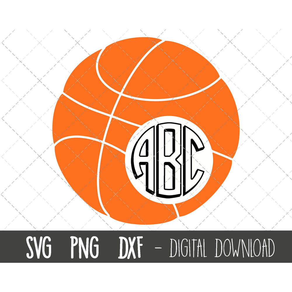 Basketball svg, basketball clipart, basketball monogram frame, sports svg, sports clipart png, dxf, cricut silhouette svg cutting file.jpg