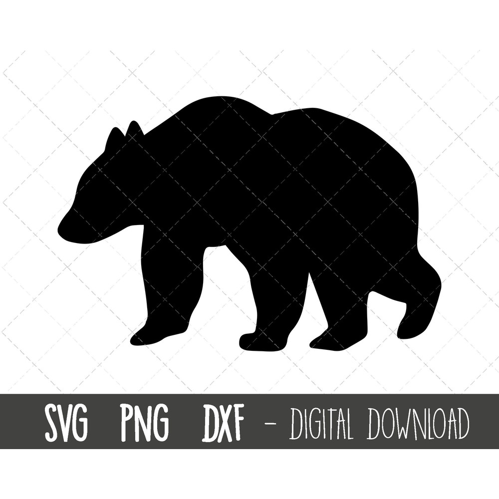 Bear svg, bear clipart, bear silhouette svg, bear outline svg, bear png, mama bear svg, animal svg, bear cricut silhouette svg cutting file 1.jpg
