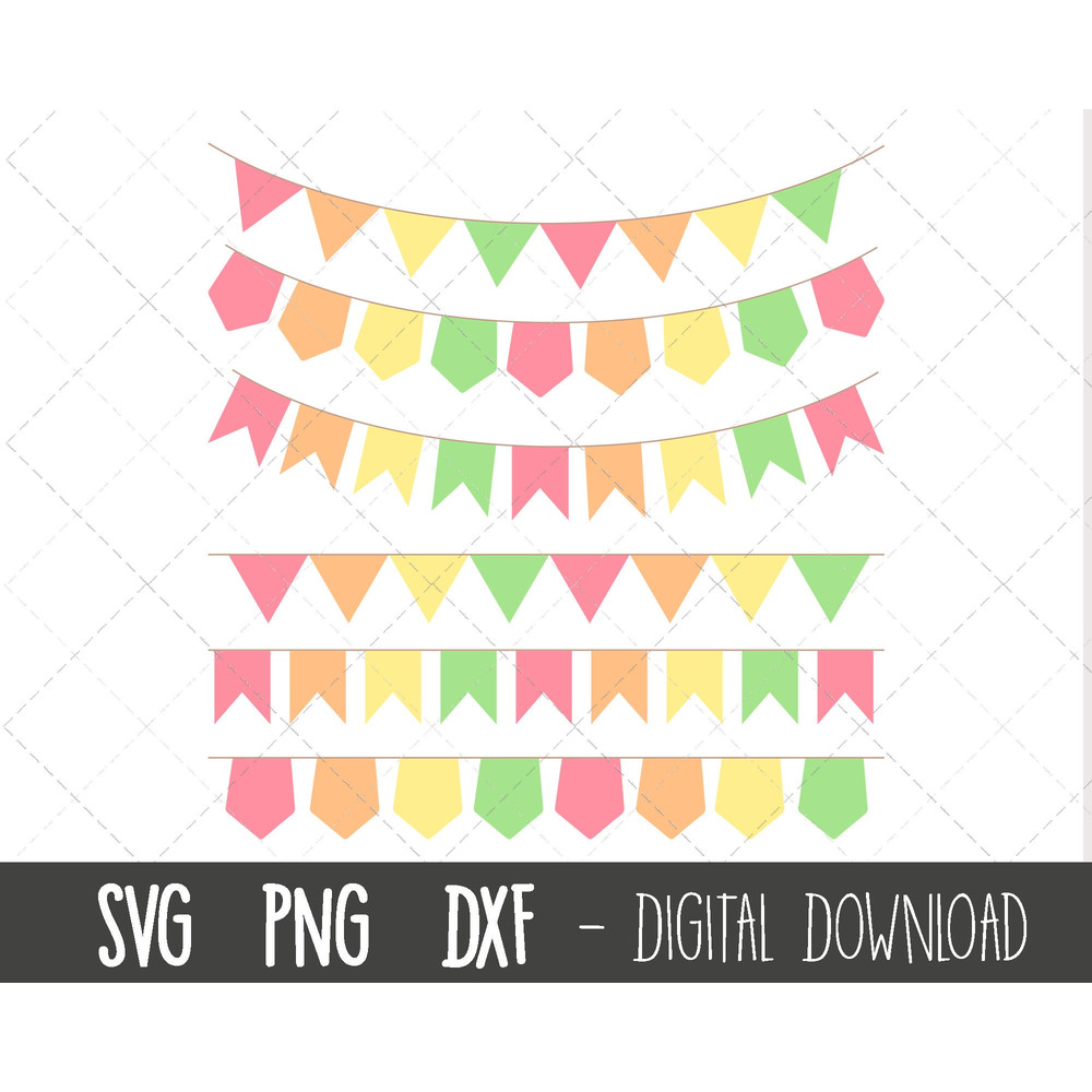 Bunting Banner SVG, birthday bunting svg, bunting clip art, flag svg, banner svg, party bunting vector, bunting cut files, cricut svg file.jpg