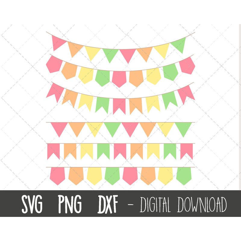 Bunting Banner SVG, birthday bunting svg, bunting clip art, flag svg, banner svg, party bunting vector, bunting cut files, cricut svg file.jpg