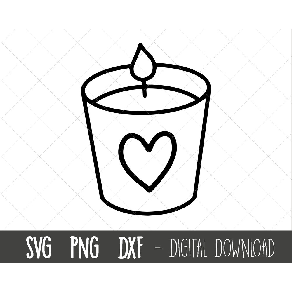 Candle SVG, candle clipart, romantic svg clipart, candle png, valentine's day svg, valentine clipart, candle cricut silhouette svg cut file.jpg