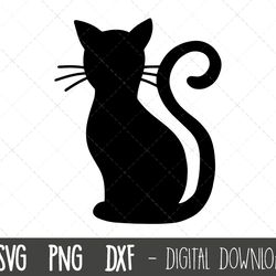 cat svg, cat png, cat silhouette, cat outline png, cat clipart, cat pet png, pet cat svg, feline svg, dxf, cricut silhou
