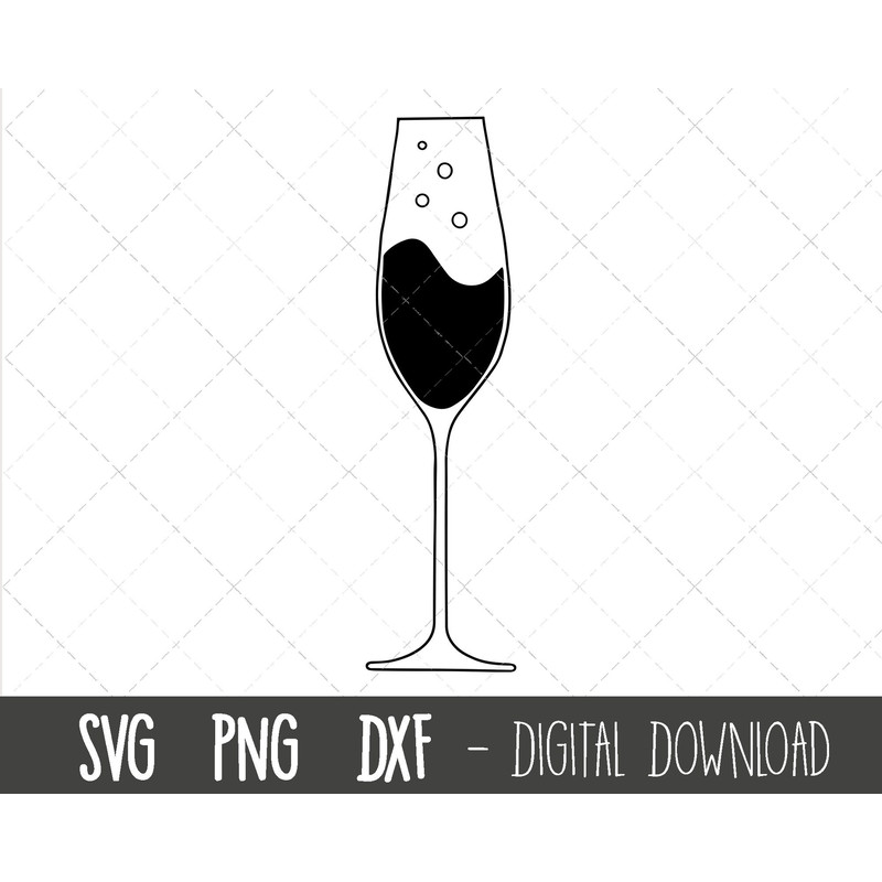 Champagne glass SVG, wedding champagne glass svg, celebration svg, champagne vector, wine svg, party png, bottle silhouette cricut cut files.jpg