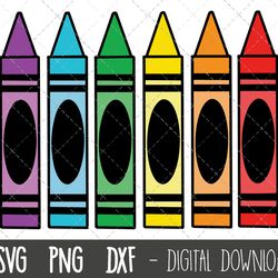 crayon svg, crayons svg, school crayon clipart, art clipart, crafting clipart, pencil svg, dxf, crayon set cricut silhou