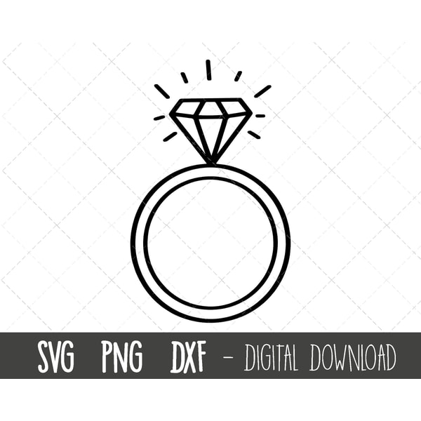 Diamond Ring svg, wedding ring svg, ring svg, wedding clipar | Inspire ...