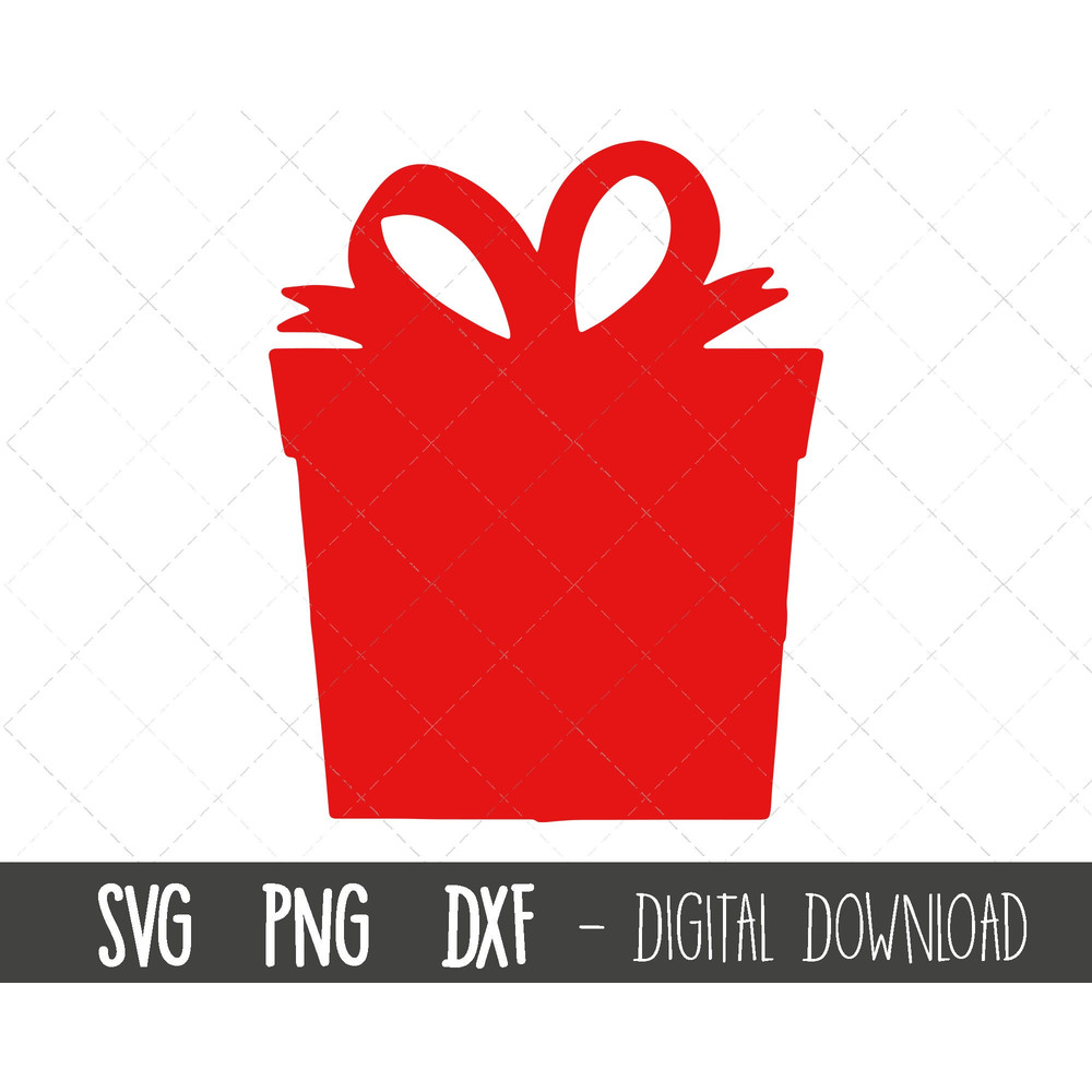 Gift Box svg, present clipart, gift clipart, christmas svg clipart, bow with bow silhouette, gift box cricut silhouette svg cut cutting file 1.jpg