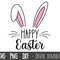 Happy Easter SVG, easter svg, Bunny ears svg, bunny png, rabbit clipart, rabbit ears outline, easter sunday cricut silhouette svg cut file.jpg