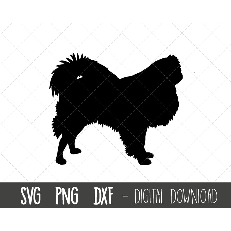 Japanese Chin svg, dog svg, Japanese Chin silhouette, pet dog breed outline png, Japanese Chin clipart, pet dog cricut silhouette cut file.jpg