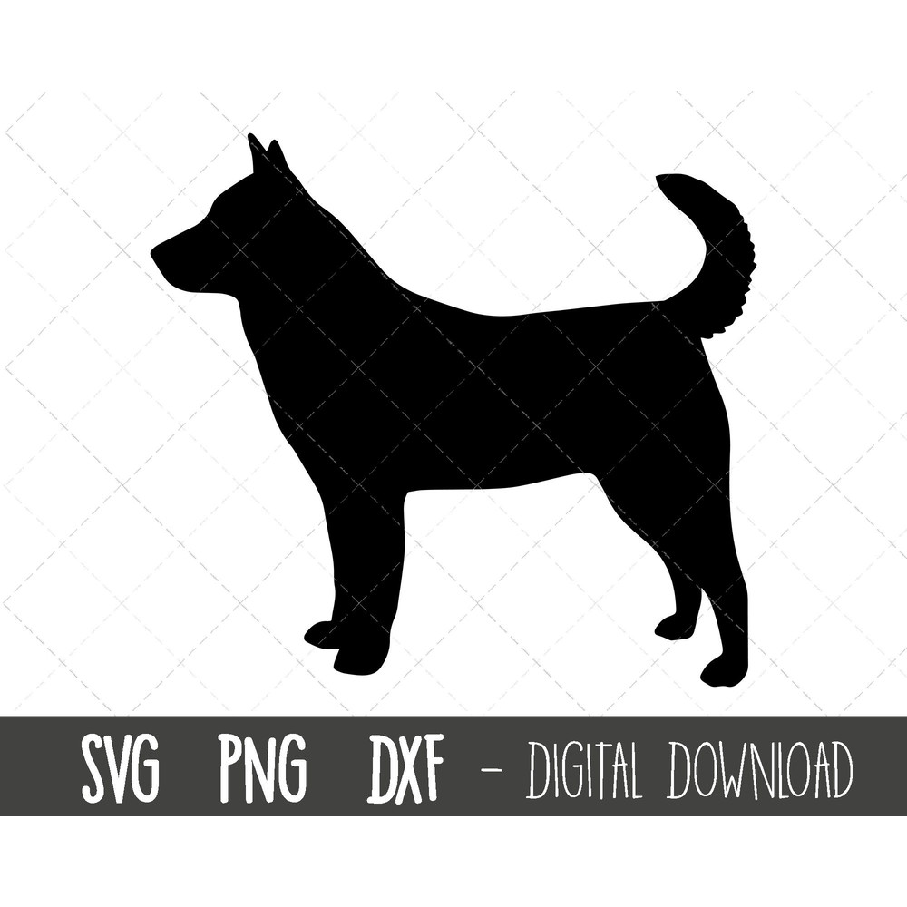 Korean Jindo svg, dog svg, Korean Jindo silhouette, Korean Jindo outline png, Korean Jindo clipart, dog pet png, cricut silhouette cut file.jpg
