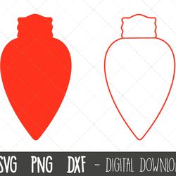 lightbulb svg, christmas lightbulb clipart, light bulb outline, lightbulb cut file, light bulb silhouette svg, cricut si