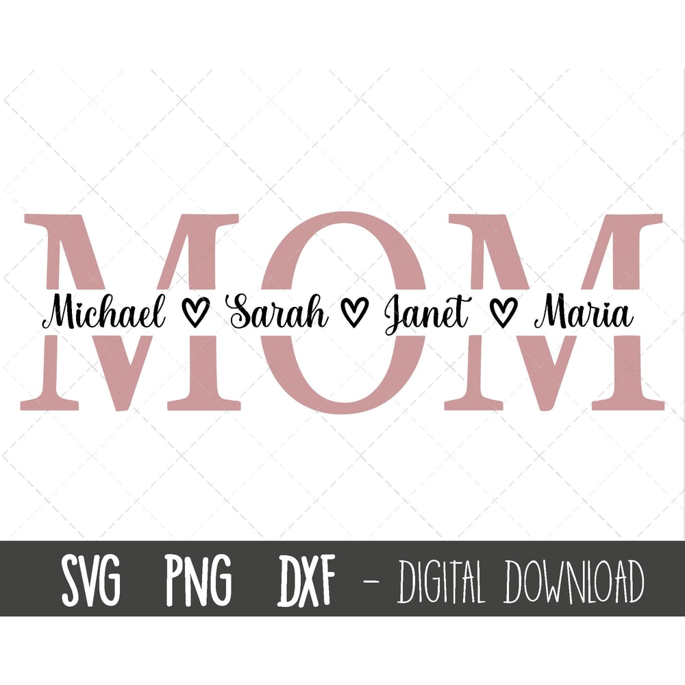 Mom SVG, Mother svg, Mother's Day SVG, mom split name frame svg, mum svg, mom cut file, mom outline, mom png, cricut silhouette svg cut file 1.jpg