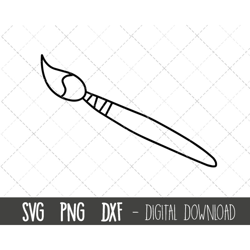 Paint brush svg, brush svg, painting clipart, art clipart, crafting clipart, paint svg, dxf, paint brush cricut silhouette svg cutting file.jpg