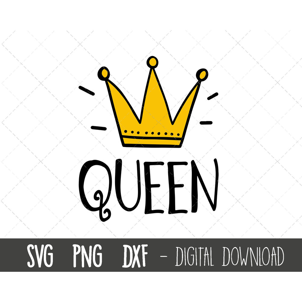 Queen SVG, Crown svg, Royal SVG, birthday queen png, queen clipart, queen crown t-shirt cut file, Cricut Silhouette sublimation cut file.jpg