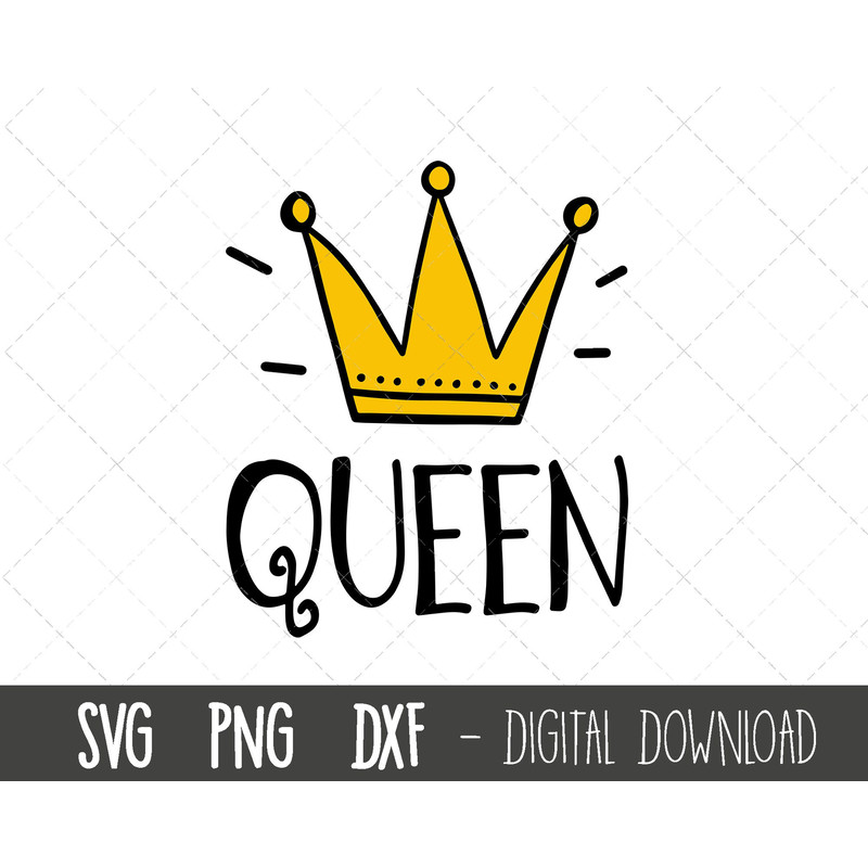 Queen SVG, Crown svg, Royal SVG, birthday queen png, queen clipart, queen crown t-shirt cut file, Cricut Silhouette sublimation cut file.jpg