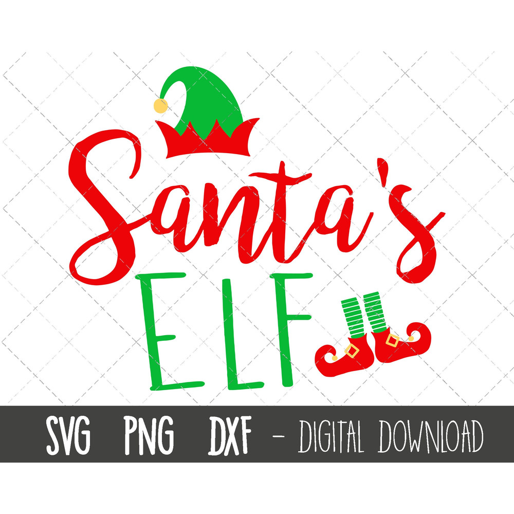 Santa's Elf svg, elf svg, christmas svg, elf svg file, elf squad clipart, elf hat png, santa svg files, cricut silhouette svg cut file.jpg