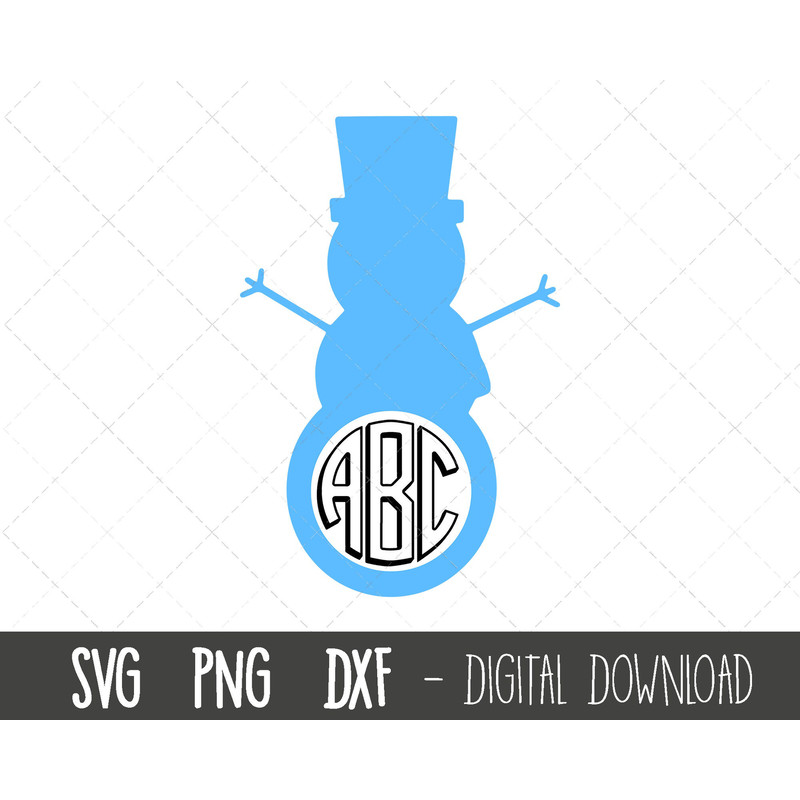 Snowman svg, snowman monogram svg, christmas svg, snowman silhouette svg file, snowman clipart, snowman png, cricut silhouette svg cut file.jpg