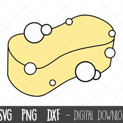 sponge svg, sponge clipart, cleaning clipart, soap svg, soapy sponge png, yellow sponge svg, sponge cricut silhouette sv
