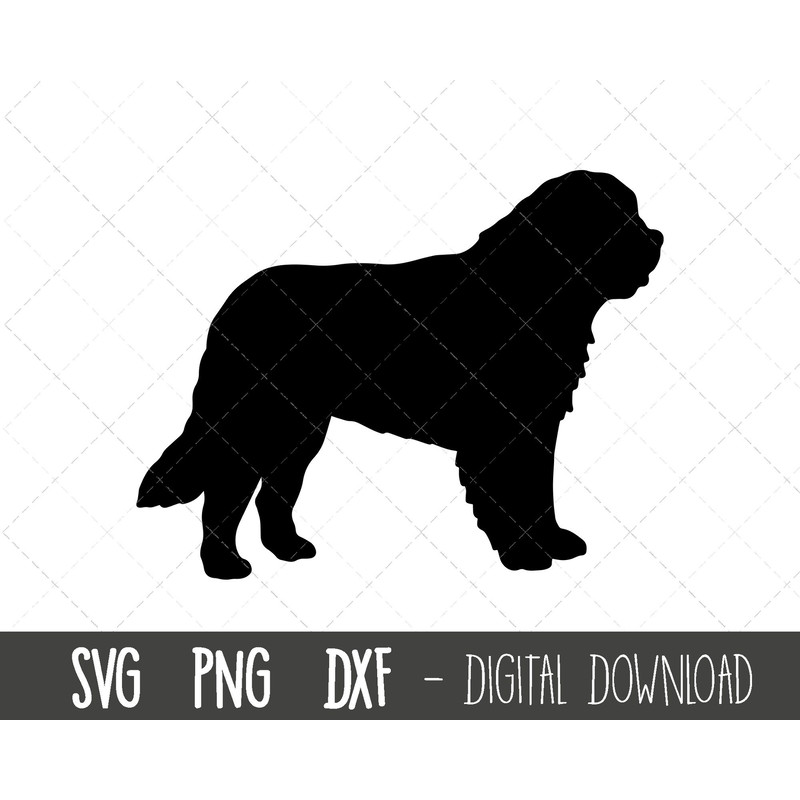 St. Bernard svg, dog svg, St. Bernard silhouette, St. Bernard outline png, St. Bernard clipart, dog pet png, dxf, cricut silhouette cut file.jpg