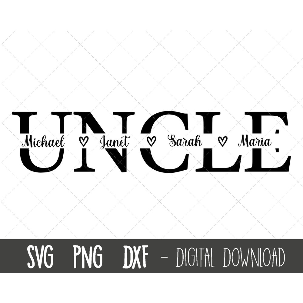 Uncle SVG, Best Uncle SVG, uncle split name frame svg, uncle cut file, uncle outline, uncle png dxf, uncle cricut silhouette svg cut file.jpg