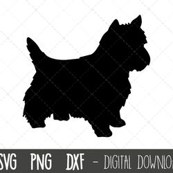 west highland white terrier svg, westie dog silhouette, terrier outline png, westie clipart, dog pet png dxf, cricut sil