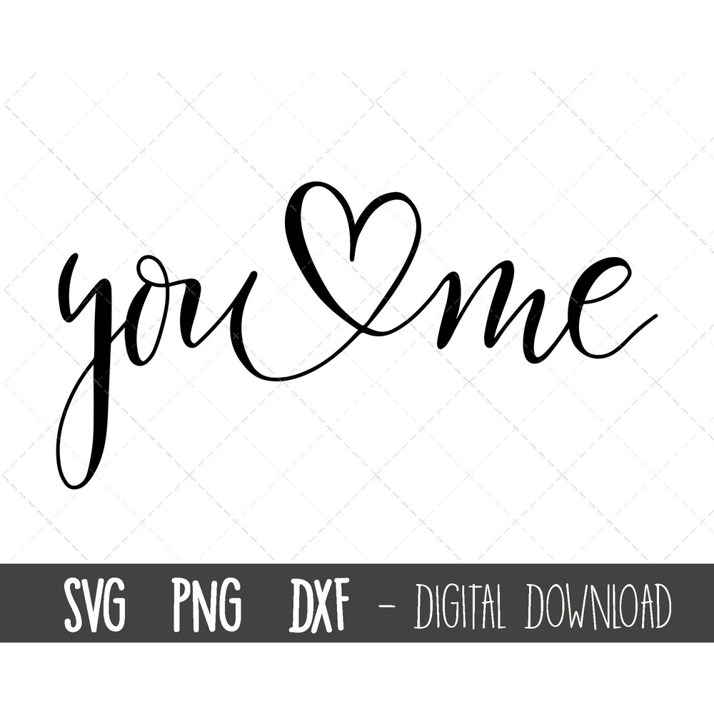 You love me svg, you heart me svg, I love you svg, valentine svg, valentine clipart, Heart svg, heart silhouette, heart cricut cut files.jpg