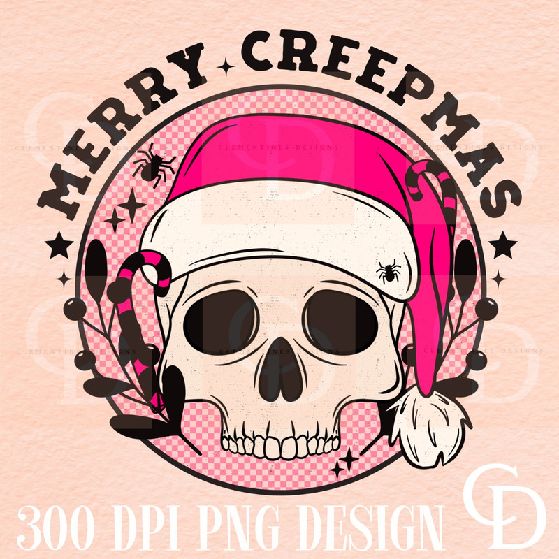 Merry Creepmas png-Gothic Christmas png,Happy Holidays png,Christmas sublimations,Retro Christmas png,Punk Christmas png,Christmas skull png.jpg