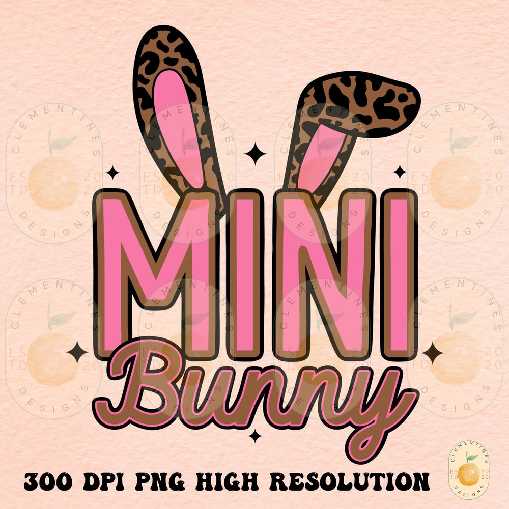 Mini Bunny PNG, Digital Download,Retro png,Easter png,Easter sublimation,Trendy png,Mini bunny png,Mini designs,Digital Design,Kids Easter.jpg
