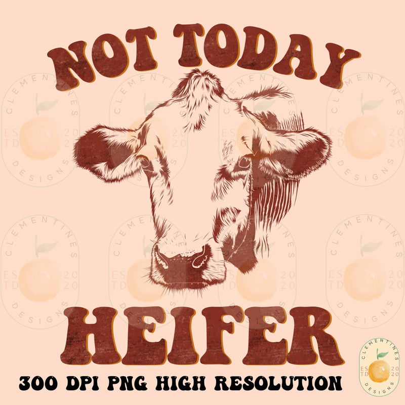 Not today heifer PNG- Instant Digital Download, Western Png,Western sublimation,Vintage Cowgirl png, Cowgirl sublimation,Rodeo png,funny png.jpg