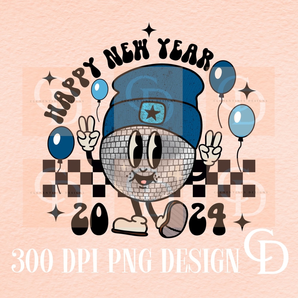 Retro Happy New Year 2024 PNG-png,Retro Disco ball Png,2024 png,Kids New Years png,Retro holiday png,Cute New Years png,Trendy sublimation.jpg