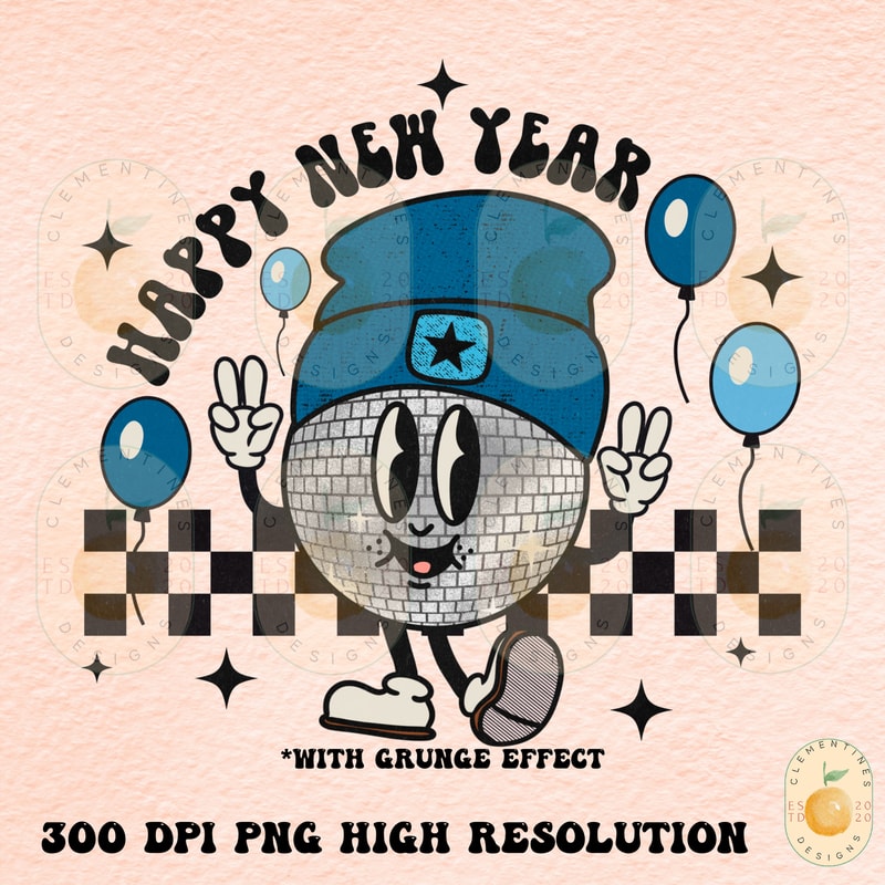 Retro Happy New Year PNG-png,Retro Disco ball Png,2023 png,Kids New Years png,Retro holiday png,Cute New Years png,Trendy sublimation.jpg
