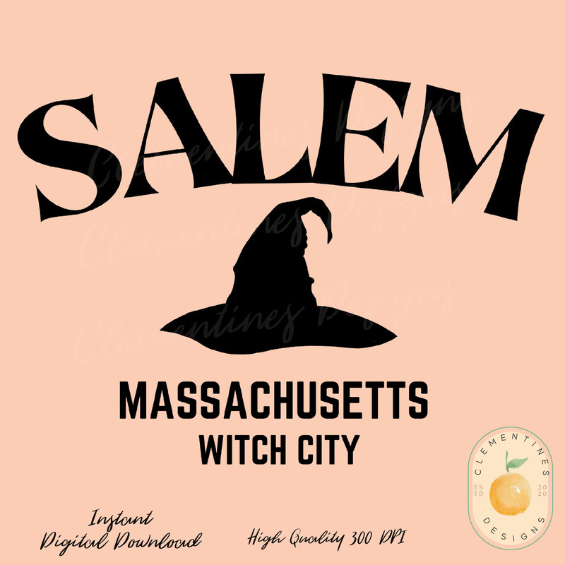 Salem PNG- Sublimation Digital Download-Tshirt Designs- Witchy Png,Witch png, Salem witch png, Witch coven png, Salem MA, Witch city png.jpg