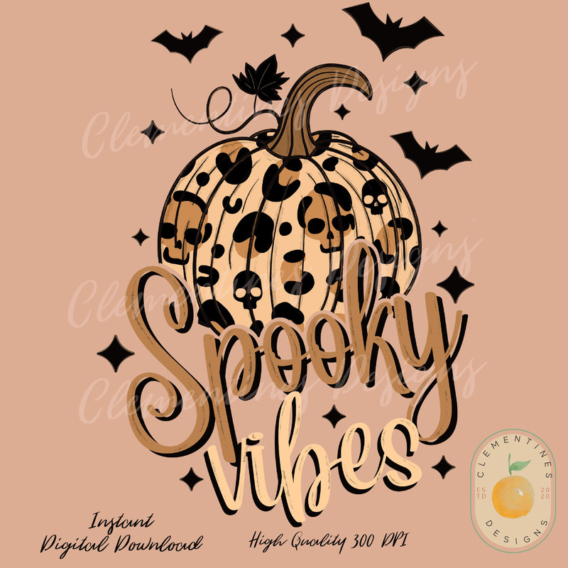 Spooky Vibes PNG- Sublimation Digital Download,Halloween sublimation, Witchy png,Halloween png, Spooky designs, Boho Halloween png, Cheetah.jpg