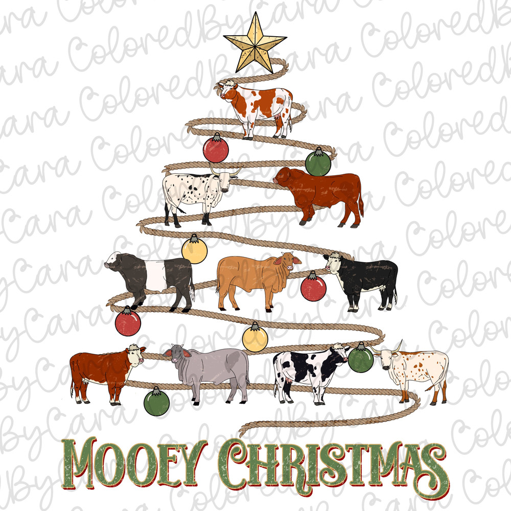 Cowboy Christmas png vintage western Christmas png Christmas cow sublimation design cow png kids Christmas design for sublimation dtf.jpg