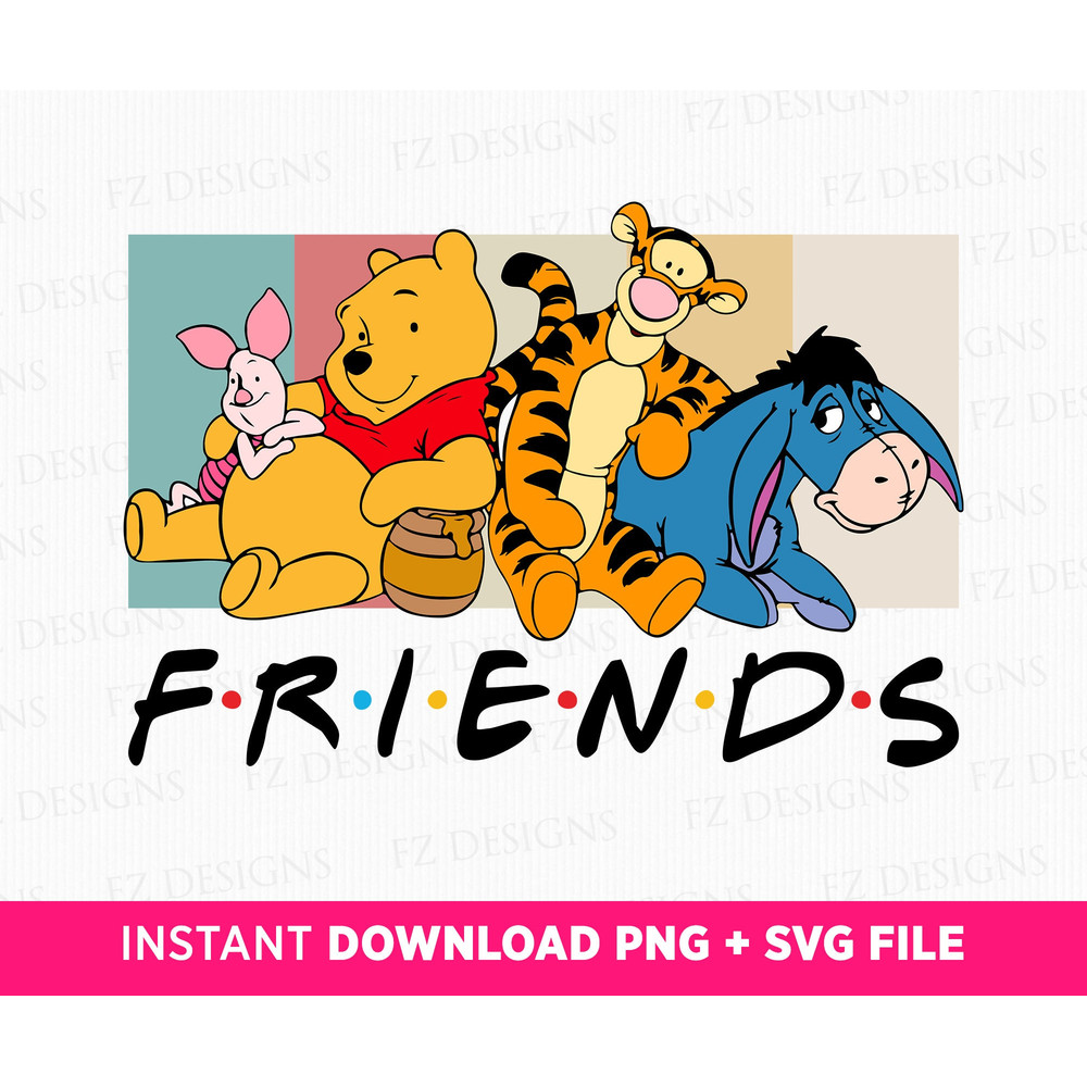 Bear and Friends Svg, Family Vacation Svg, Friendship Svg, Family Trip Svg, Best Friends Svg, Colorful Friends Svg, Png Svg Files For Print.jpg