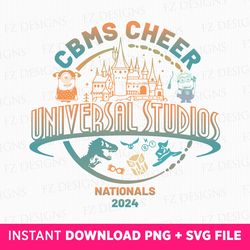 cbms cheer svg, universal studios svg, magical kingdom svg, retro cheer svg, family vacation svg, vacay mode, png svg fi