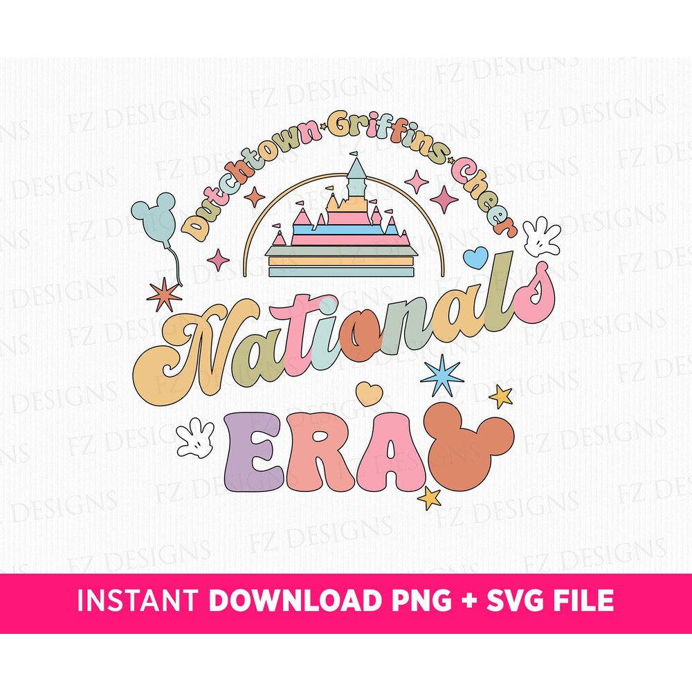 Dutchtown Griffins Cheer Nationals Era Svg, Magical Kingdom Svg, Cheer Svg, Retro Mouse Ear Svg, Nationals Era Svg, Png Svg Files For Print.jpg