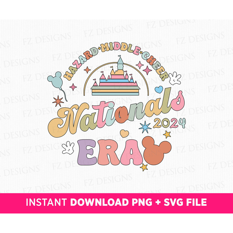 Hazard Middle Cheer Nationals 2024 Era Svg, Magical Kingdom Svg, 2024 Nationals Era Svg, Retro Mouse Ear Svg, Png Svg Files For Print.jpg