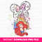 Mermaid Princess Png, Watercolor Magical Kingdom Png, Magical Castle Clipart Png, Mouse Ear and Bow, Vacay Mode, Png File For Sublimation.jpg