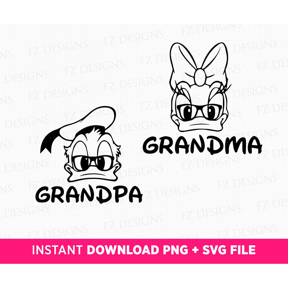 Miss Duck and Friend Svg, Grandma Duck Svg, Family Trip Svg, Family Vacation Svg, Grandpa Duck Svg, Matching Duck Svg, Svg Files For Cricut.jpg