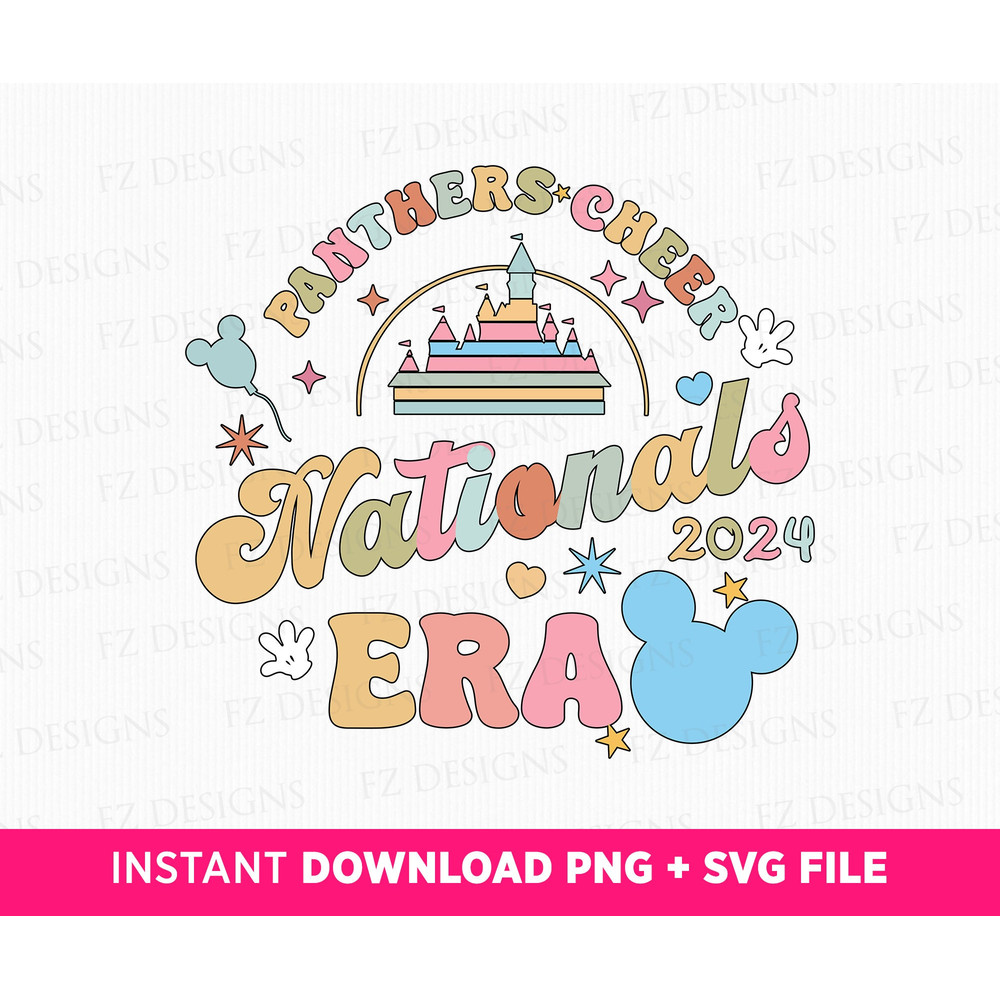 Panthers Cheer Nationals Era Svg, Magical Kingdom Svg, Nationals Era Svg, Cheer 2024 Svg, Retro Mouse Ear Svg, Png Svg Files For Print.jpg