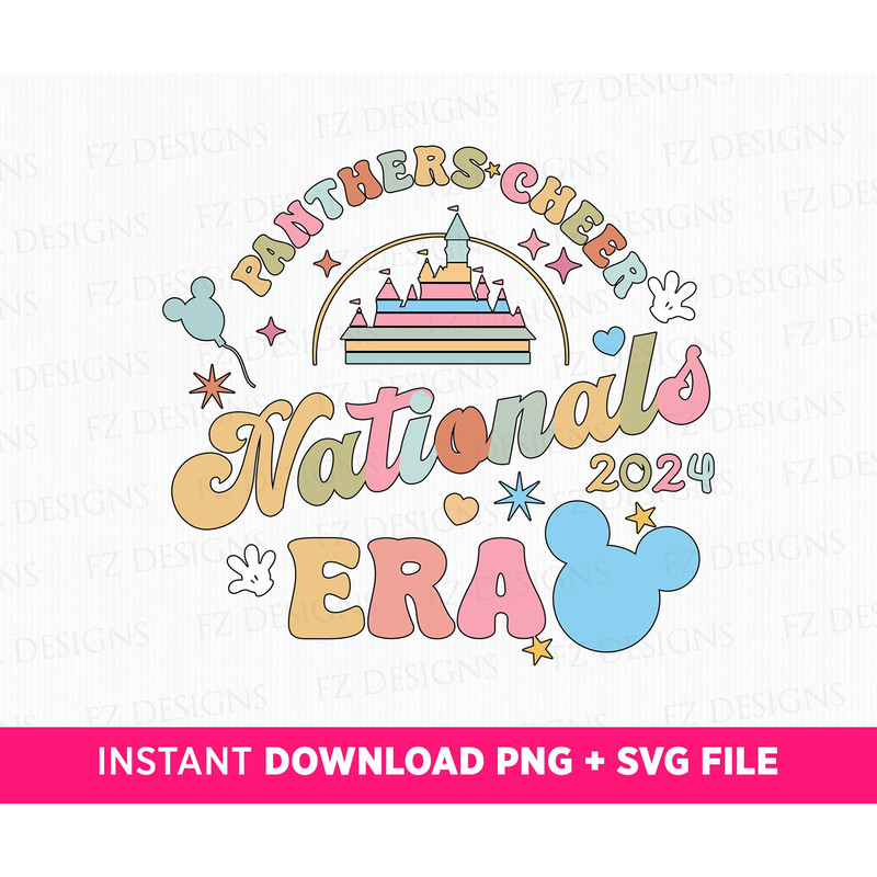 Panthers Cheer Nationals Era Svg, Magical Kingdom Svg, Nationals Era Svg, Cheer 2024 Svg, Retro Mouse Ear Svg, Png Svg Files For Print.jpg