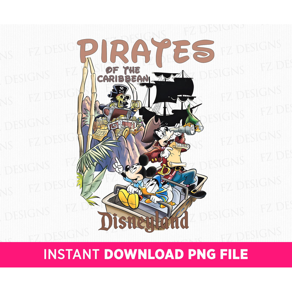 Pirates Of The Caribbean Png, Family Vacation Png, Retro Pirates Mouse and Friends Png, Treasure Hunters Png, Png File For Sublimation.jpg