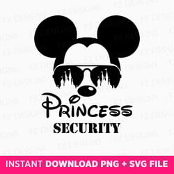 princess security svg, mouse security svg, funny dad svg, boyfriend security svg, funny girl quote svg, svg file for cri
