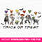 Trick or Treat Svg, Happy Halloween Svg, Halloween Toy Friends Svg, Spooky Vibes Svg, Skeleton Friends, Bats and Webs, Png Svg Print Files.jpg