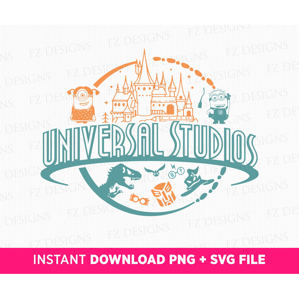 Universal Studios Svg, Magical Kingdom Svg, Family Vacation Svg, Family Trip Svg, Cute Characters Svg, Vacay Mode, Png Svg Files For Print.jpg