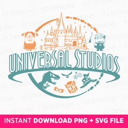 universal studios svg, magical kingdom svg, family vacation svg, family trip svg, cute characters svg, vacay mode, png s